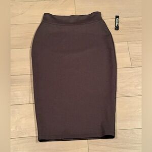 by Johnny Elegant dark brown Pencil Skirt NWT SMALL